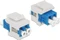 DeLOCK Keystone Modul LC Duplex Buchse via LC Duplex Buchse, Singlemode, weiß/blau Vorschaubild
