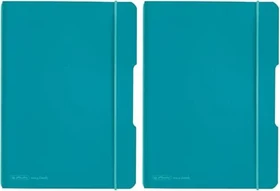 Herlitz my.book flex Notizheft, A5, kariert, Kunststoff-Cover, caribbean turquoise, 40 Blatt