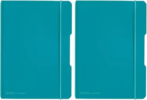 Herlitz my.book flex Notizheft, A5, kariert, Kunststoff-Cover, caribbean turquoise, 40 Blatt