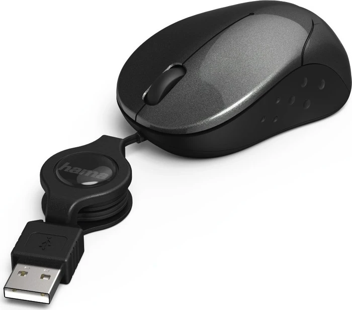 Hama Pesaro Mini Mouse anthrazit, USB