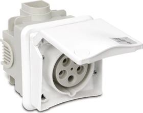 PCE CEE-Unterputzsteckdose inkl. UP-Dose Design 32A 5p 6h IP44 weiß