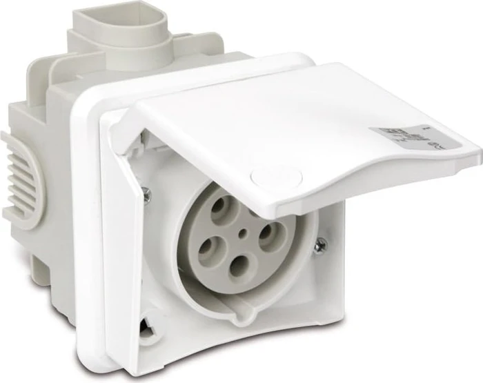 PCE CEE-Unterputzsteckdose inkl. UP-Dose Design 32A 5p 6h IP44 weiß