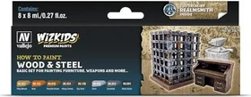 Vallejo Game Color WizKids Wood & Steel Farbset, 8-tlg.
