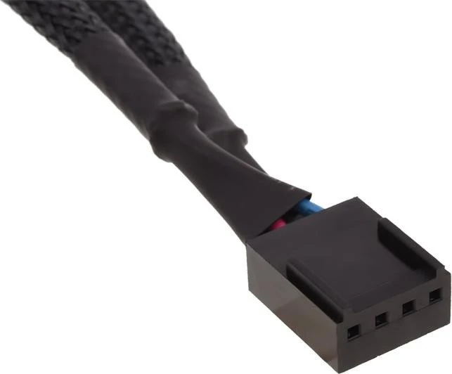 Phobya 4-Pin auf 2x 4-Pin Verteiler, 10cm, schwarz
