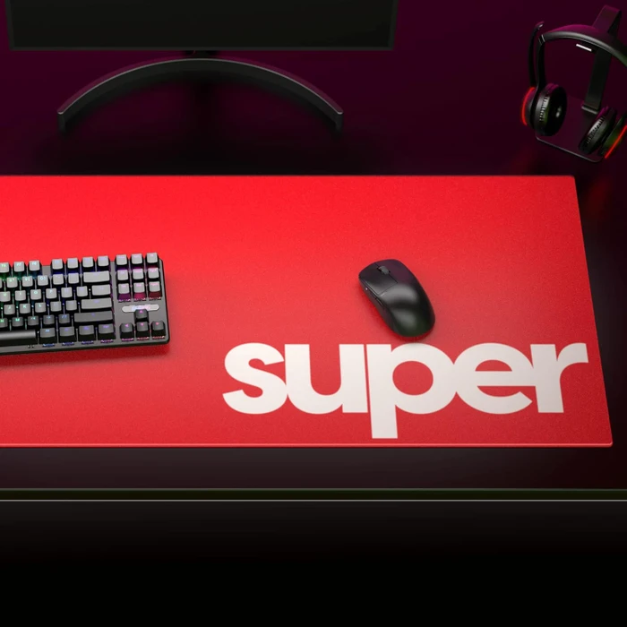 Pulsar Gaming Gears Superglide Glass Mousepad XXL, 980x420mm, rot