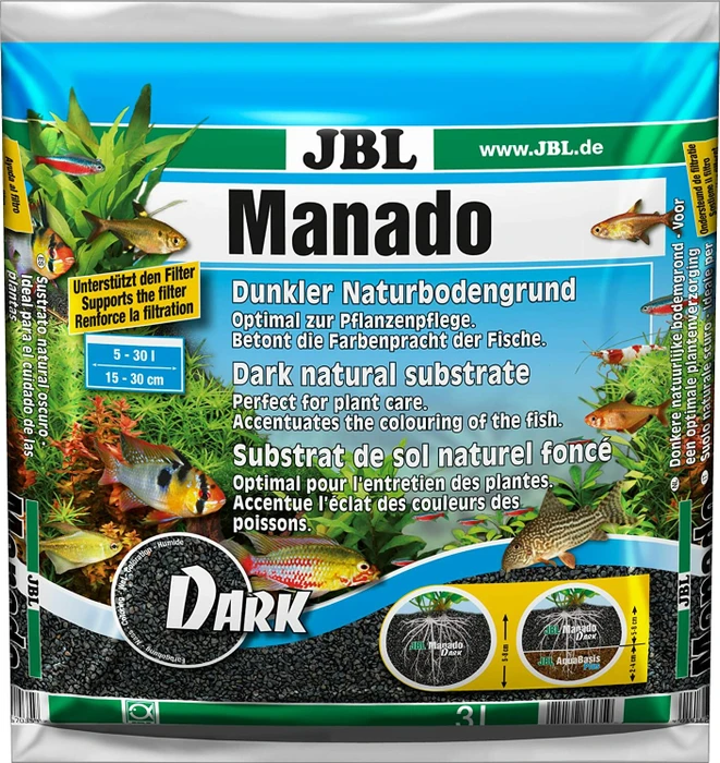 JBL Manado Dark Naturbodengrund für Süßwasser Aquarien