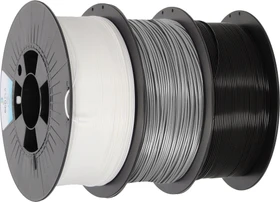 3DJake ecoPLA, weiß/silber/schwarz, Spule, 1.75mm, 3.00kg, 3er-Pack