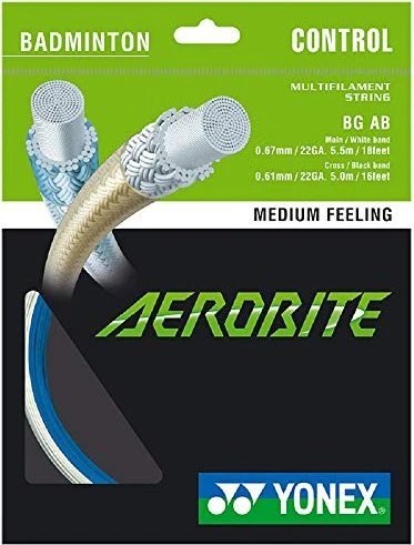 Yonex Aerobite Badmintonsaite weiß/blau 10.5m
