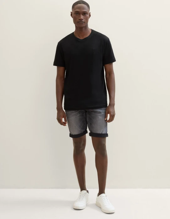 Tom Tailor Superflex Josh Jeansshorts Jeans dark stone black denim (Herren)