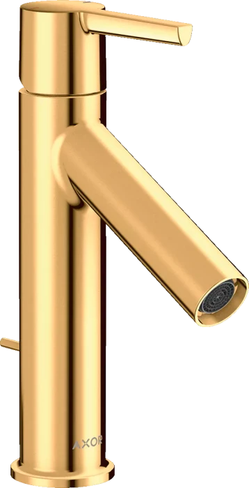 Hansgrohe Axor Starck Einhebel-Waschtischmischer 100 mit Hebelgriff und Zugstangen-Ablaufgarnitur polished goldoptik