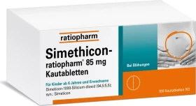Simethicon-ratiopharm 85mg Kautabletten, 100 Stück