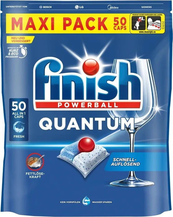 Finish Powerball Quantum All in 1 Geschirrspültabs, 50 Stück