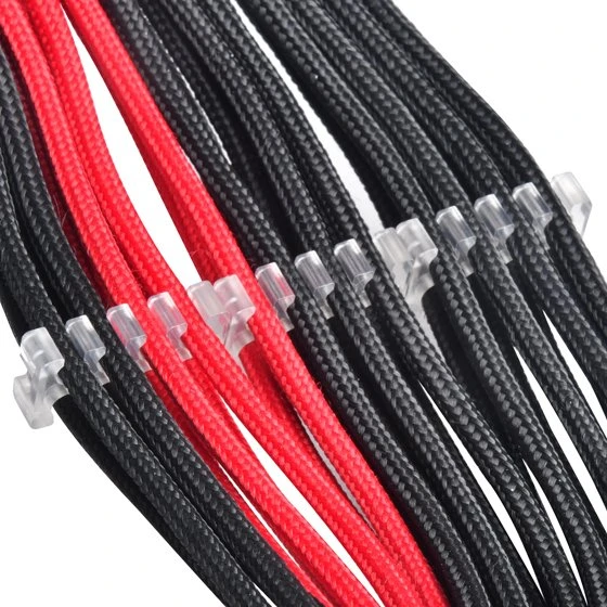 SilverStone PP09 Kabelkamm Set, transparent, 20er-Pack