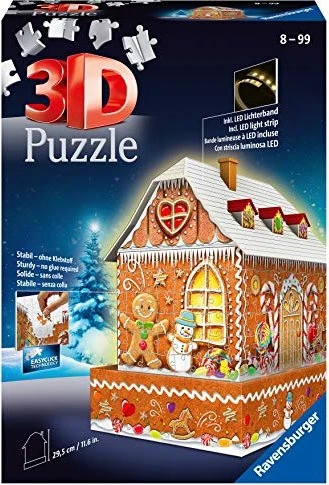 Ravensburger Puzzle Lebkuchenhaus bei Nacht