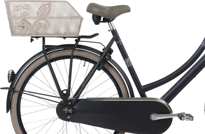 Basil Cento Flower Fahrradkorb metallic nude