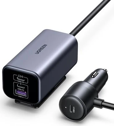 Ugreen 130W GaN PD3.0 Auto Ladegerät mit 4-Ports schwarz
