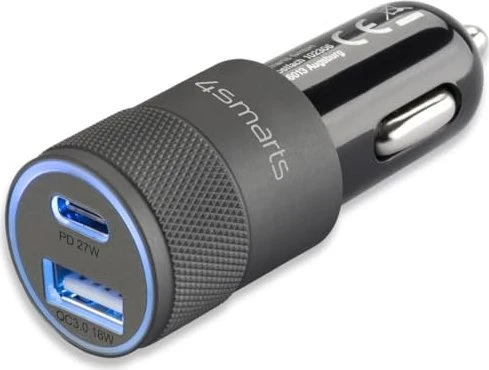 4smarts Car Charger Rapid+ 27W schwarz