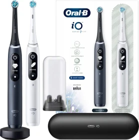 Oral-B iO Series 7 white alabaster/black onyx + 2. Handstück + 2 Aufsteckbürsten