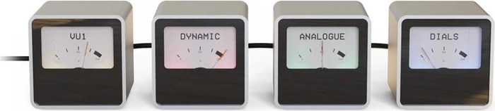 Streacom VU1 Dynamic Analogue Dials, Zeigermessgerät, Starter Kit, 1x Hub, 3x Dials, silber, 1.5", 4er-Pack