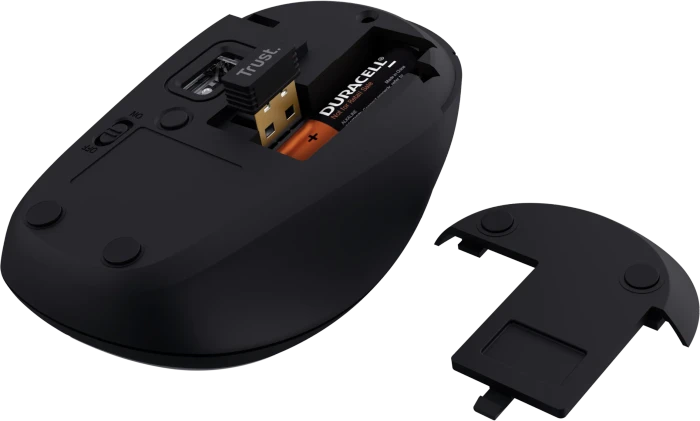 Trust Yvi+ Compact Multi-Device Wireless Mouse schwarz, USB/Bluetooth