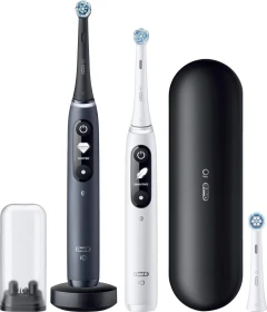 Oral-B iO Series 7 white alabaster/black onyx + 2. Handstück + 3 Aufsteckbürsten