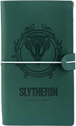 Grupo Erik Editores Harry Potter Slytherin Notizbuch, A5, punktiert, Kunstleder-Cover, 20 Blatt