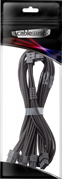 CableMod C-Series Pro, 12VHPWR Kabel, Corsair Type 4, 4x 8-Pin PCIe Stecker auf 16-Pin PCIe 5.0 12VHPWR Stecker, Adapterkabel, 90°, Variante B, schwarz, 60cm