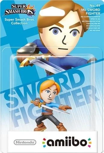 Nintendo amiibo Figur Super Smash Bros. Collection Mii-Schwertkämpfer (Switch/WiiU/3DS)