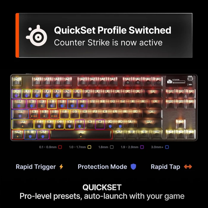 SteelSeries Apex Pro TKL Gen 3, Steel Control Edition, schwarz/transluzent, OmniPoint 3.0, USB, US