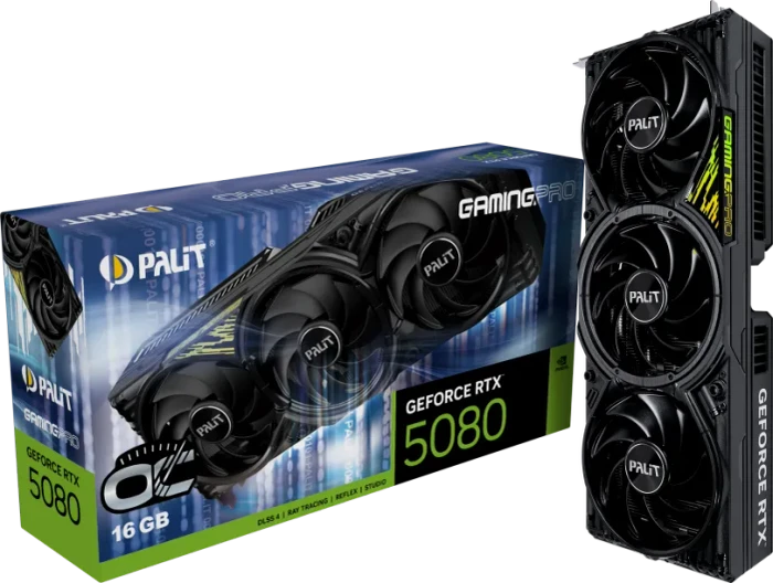 Palit GeForce RTX 5080 GamingPro OC V1, 16GB GDDR7, HDMI, 3x DP