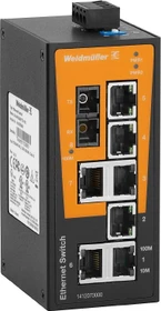 Weidmüller BL-Series Industrial Railmount Switch, 6x RJ-45, 2x SC-Duplex (IE-SW-BL08-7TX-1SC / 1412070000)