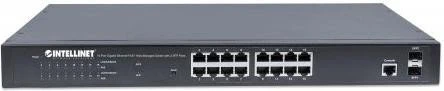 Intellinet Rackmount Gigabit Managed Switch, 16x RJ-45, 2x SFP, 220W PoE+