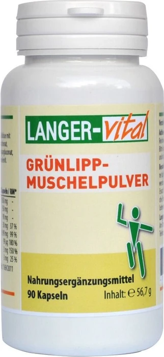 Langer vital Grünlippmuschelpulver Kapseln, 90 Stück