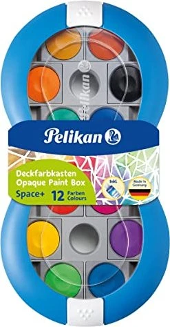 Pelikan Space+ Deckfarbkasten blau, 12 Farben