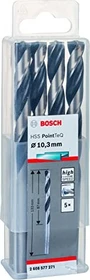 Bosch Professional HSS PointTeQ Spiralbohrer, 10.3x87x133mm, 5 Stück