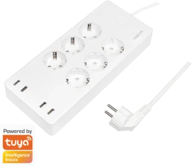 LogiLink Wi-Fi Smart-Steckdosenleiste 6-fach, 3840W, 4x USB-A, Smart-Steckdosenleiste (SH0105)