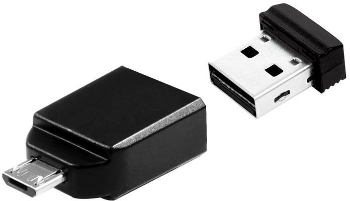 Verbatim Store 'n' Stay Nano mit Micro USB-Adapter 32GB, USB-A + USB Micro-B, USB 2.0