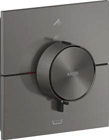 Hansgrohe Axor ShowerSelect ID eckig Thermostat für 2 Verbraucher mit integrierter EN1717 Sicherungskombi brushed black chrome