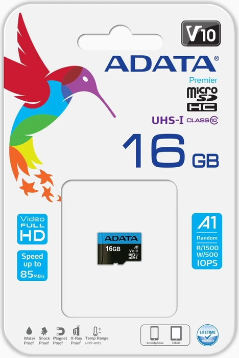 ADATA Premier R100/W25 16GB, UHS-I U1, A1, Class 10