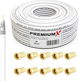 PremiumX Basic Koaxialkabel 135dB 4-fach geschirmt 30m