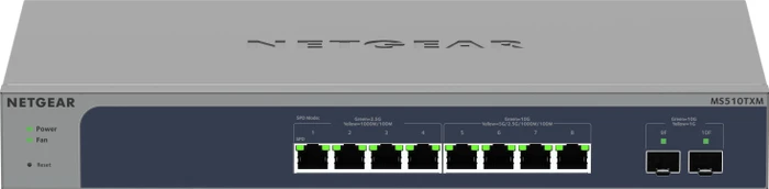 Netgear MS510 Desktop 10G Smart Switch, 8x RJ-45, 2x SFP+, 295W PoE++