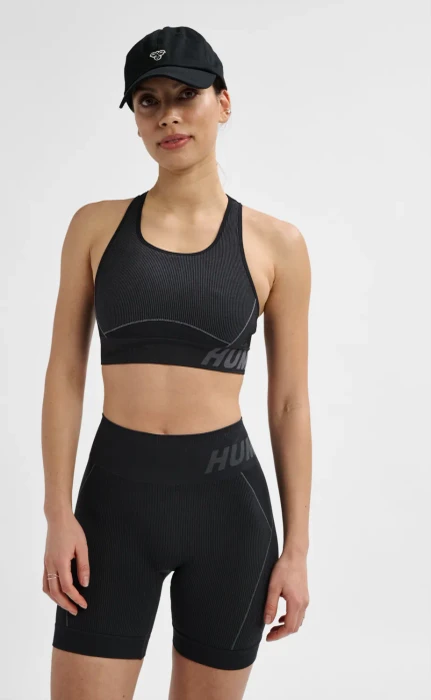 hummel Christel Sport-BH black/asphalt melange (Damen)