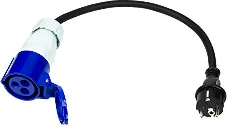 ChiliTec CEE auf Schutzkontakt-Stecker 0,35m 230V, Adapter für Wohnwagen, Camping