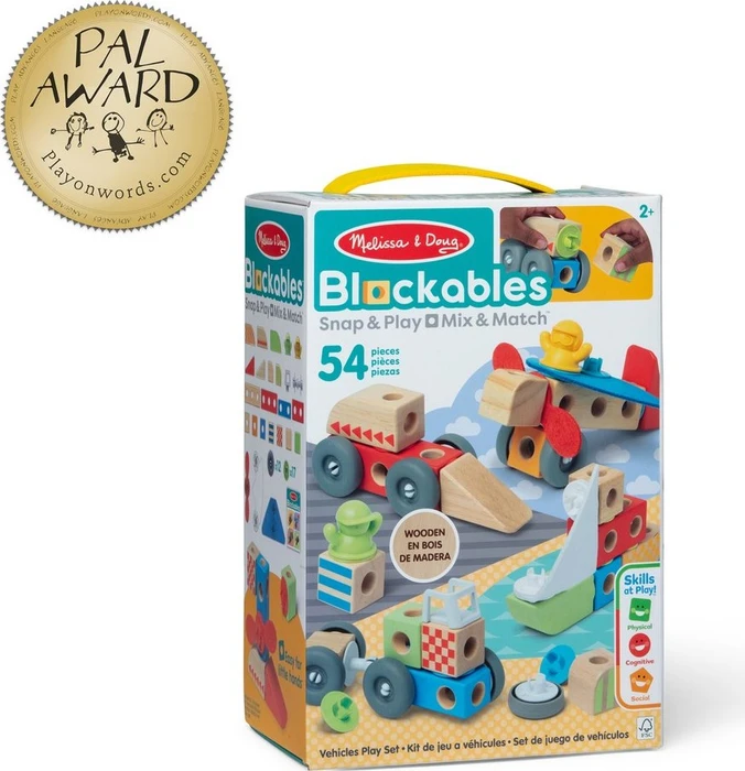 Melissa & Doug Blockables Fahrzeuge, 54-tlg.