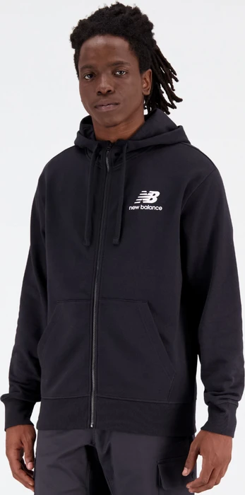New Balance Essentials Stacked Logo French Terry Hoodie schwarz (Herren)
