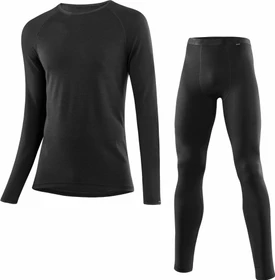 Löffler Transtex Merino Shirt und Hose Set langarm schwarz (Herren)