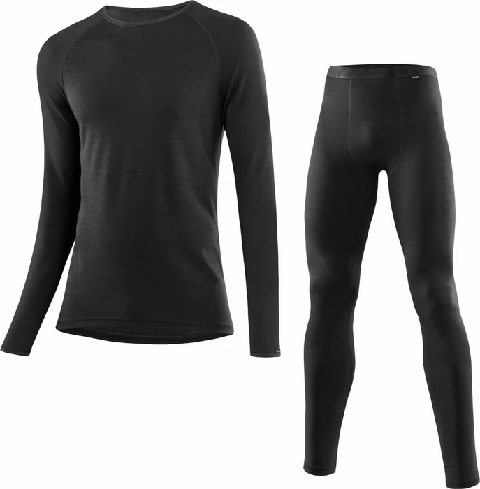 Löffler Transtex Merino Shirt und Hose Set langarm schwarz (Herren)
