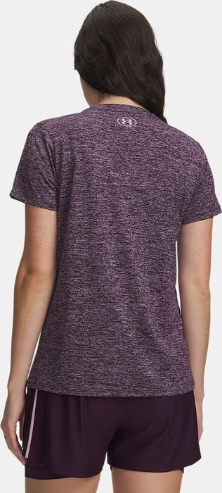 Under Armour Tech V Twist Funktionsshirt kurzarm purple echo/mauve pink (Damen)