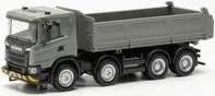 Herpa Scania CG 17 4-achs Baukipper grau/gelb