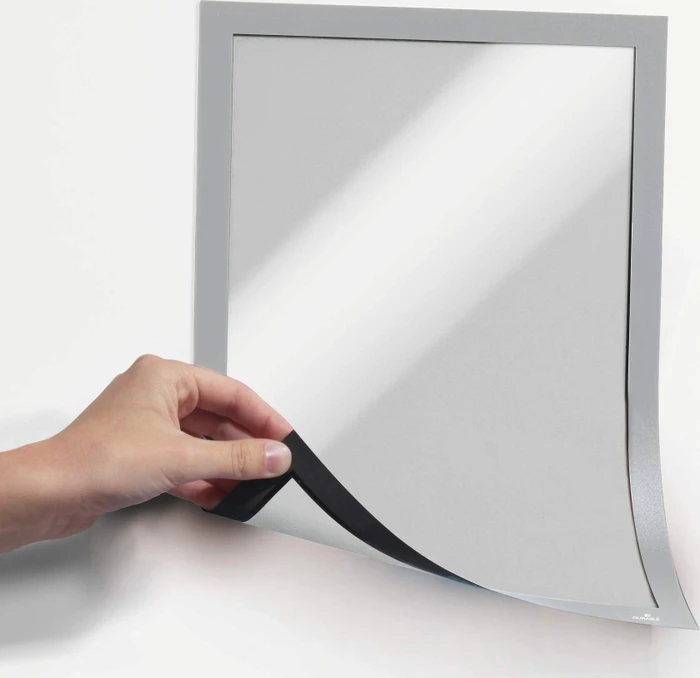 Durable Duraframe Magnetic Schutzrahmen, A4, silber, 5 Stück